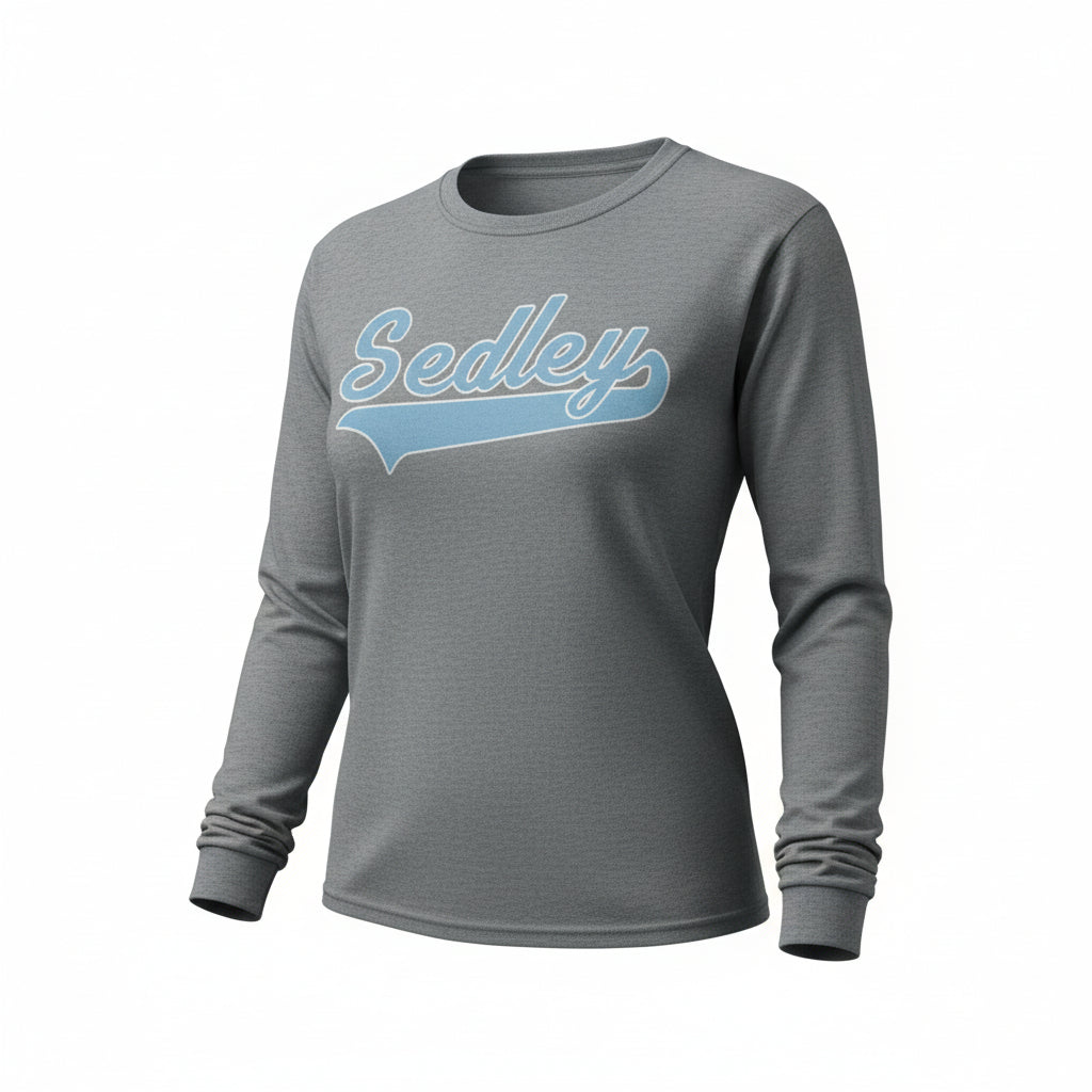 Sedley Super Fan Gray Gildan Long Sleeve T shirt